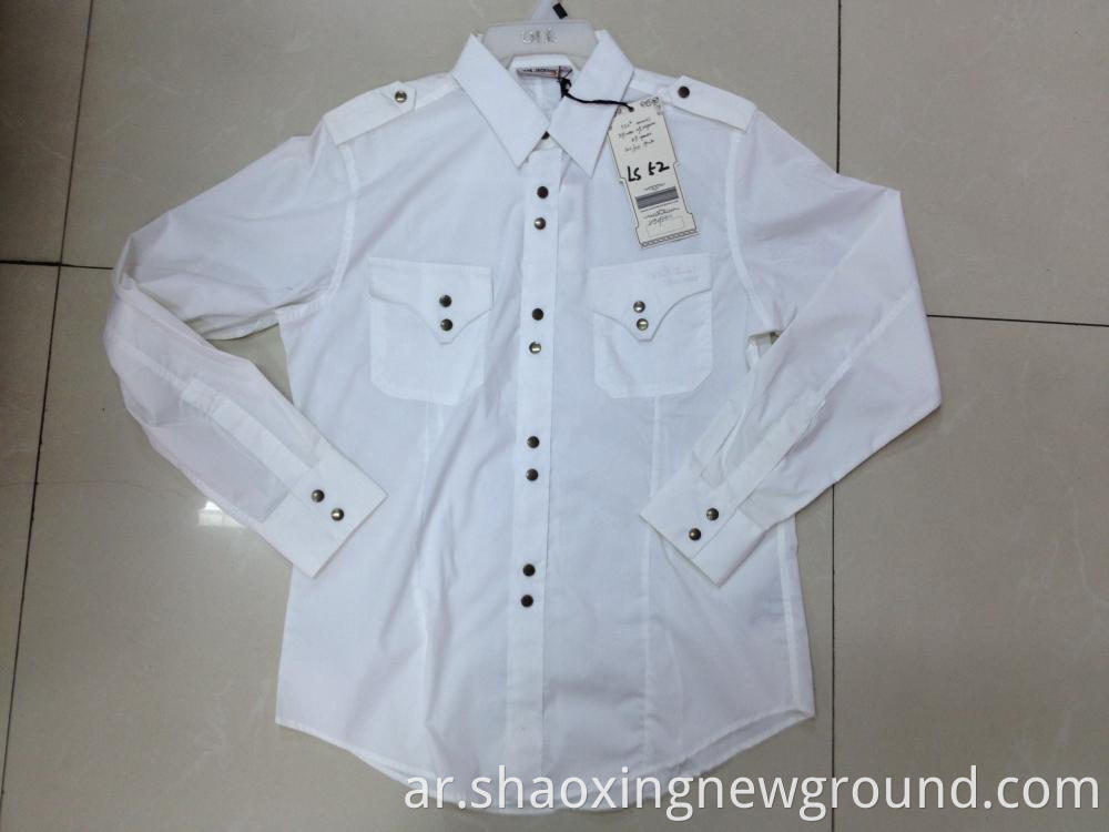 White cotton check shirt